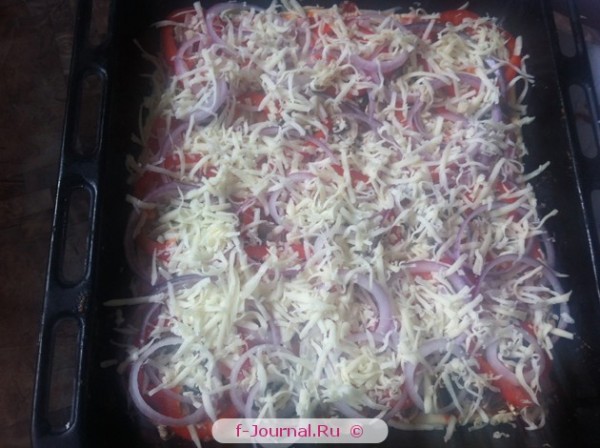 Пицца с ветчиной и грибами - фото рецепт